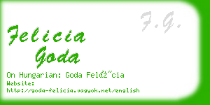 felicia goda business card